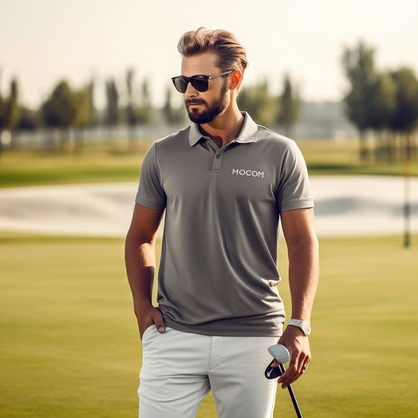 midjourney man wearing a golf polo