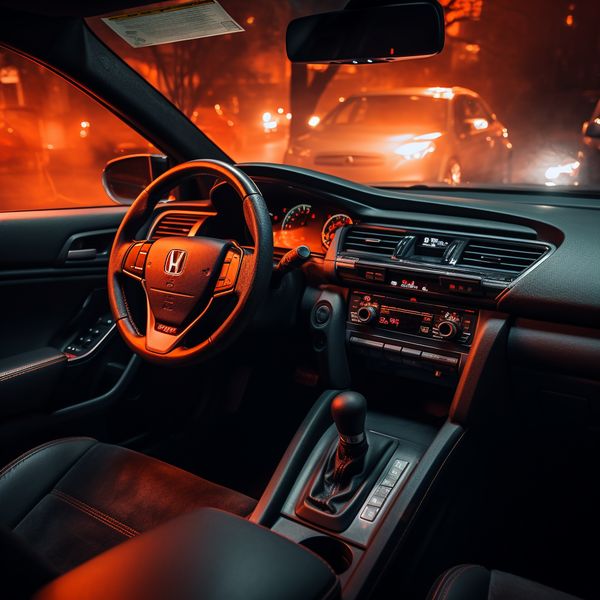 midjourney front console of a honda accord