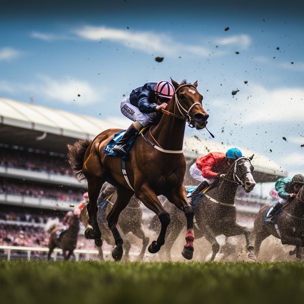 midjourney epic horse racing