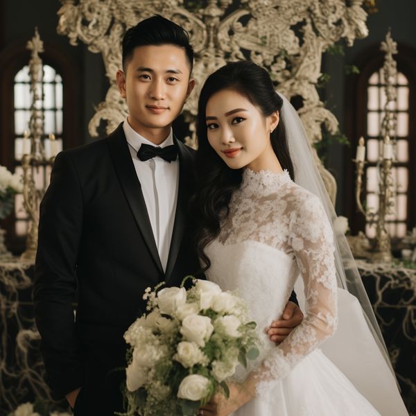 midjourney vietnamese wedding