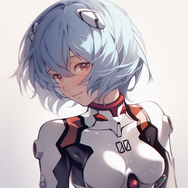 midjourney rei ayanami from evangelion niji 5 style original